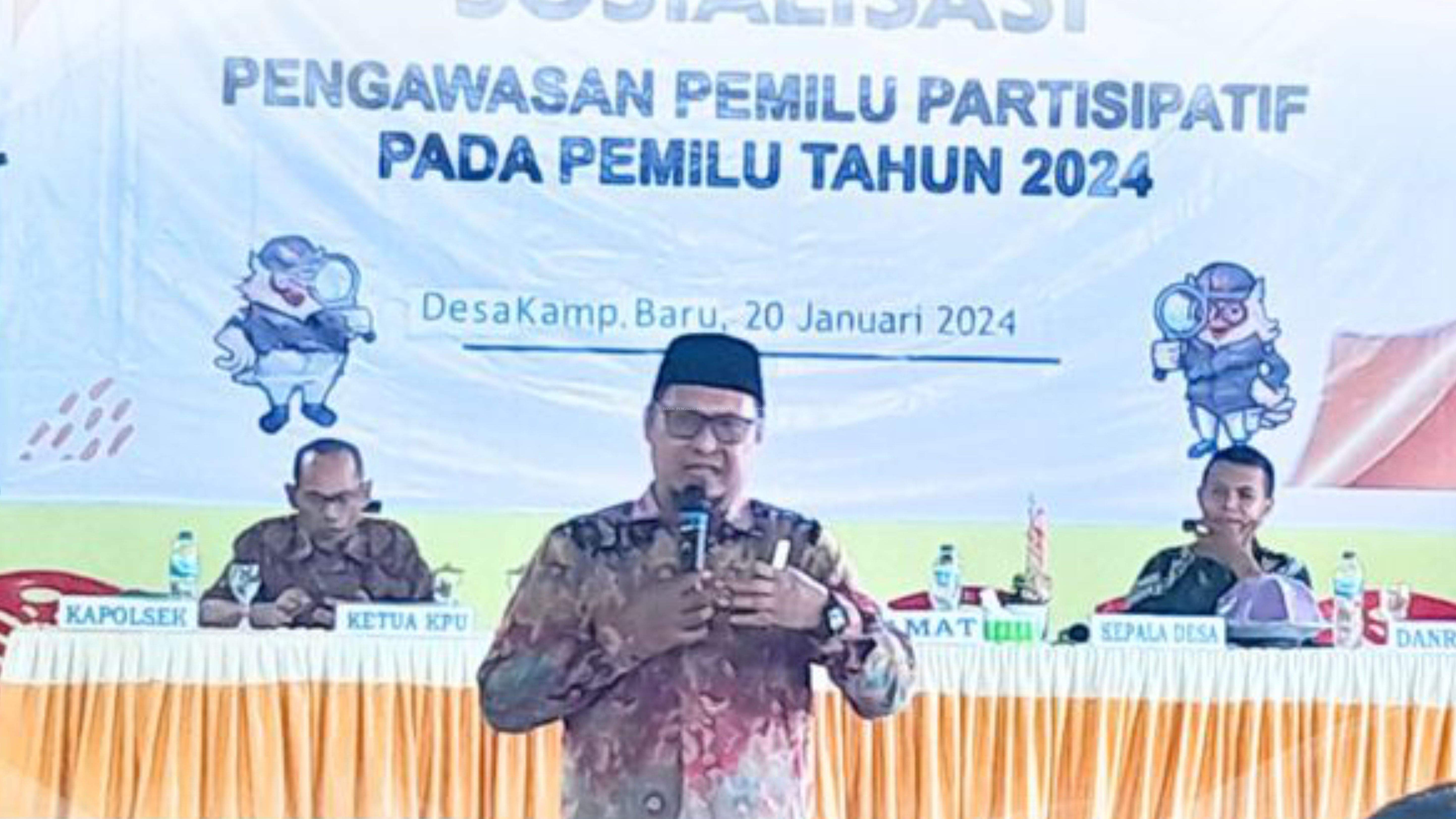 Sosialisasi di Desa Kampung Baru, Muslim Ingatkan Peran Masyarakat Sangat Penting