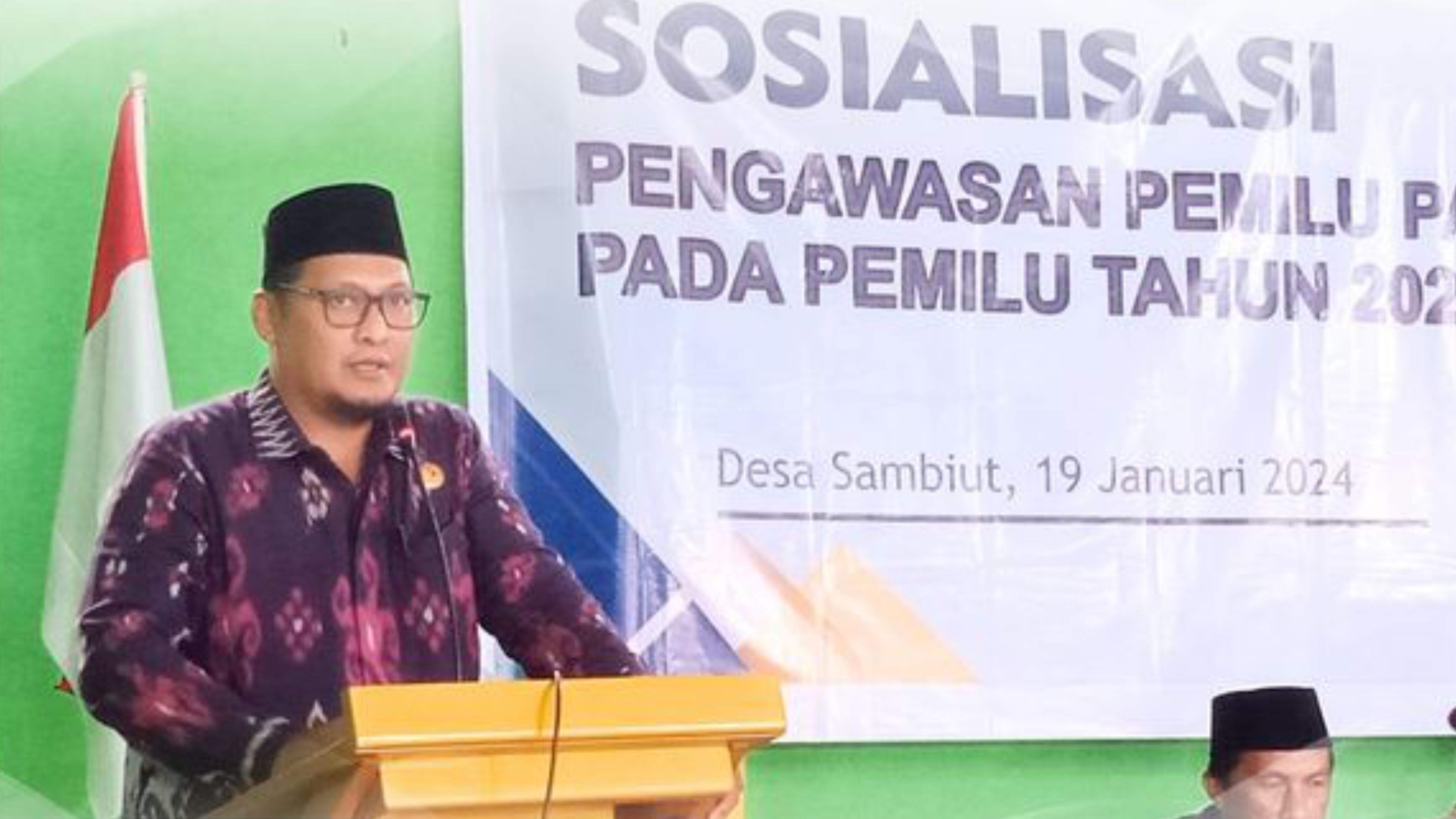 Gelar Sosialisasi Pengawasan Pemilu Partispatif, Muslim Ajak Masyarakat Aktif Awasi Tahapan Pemilu 2024